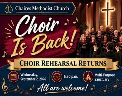 Choir is back rehearsing image